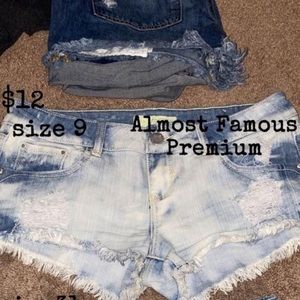 Almost Famous jean shorts. Size 9